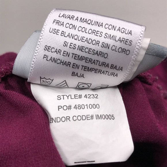 Barco Greys Anatomy Womens Scrub Pants Medium Purple Pull On Bottoms Pockets - Picture 15 of 15